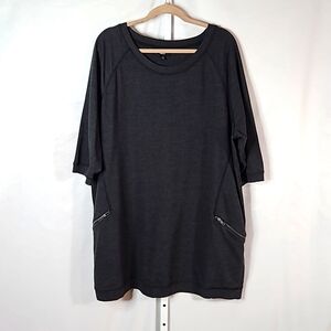 Ellos Black T-shirt Dress Size 1X
